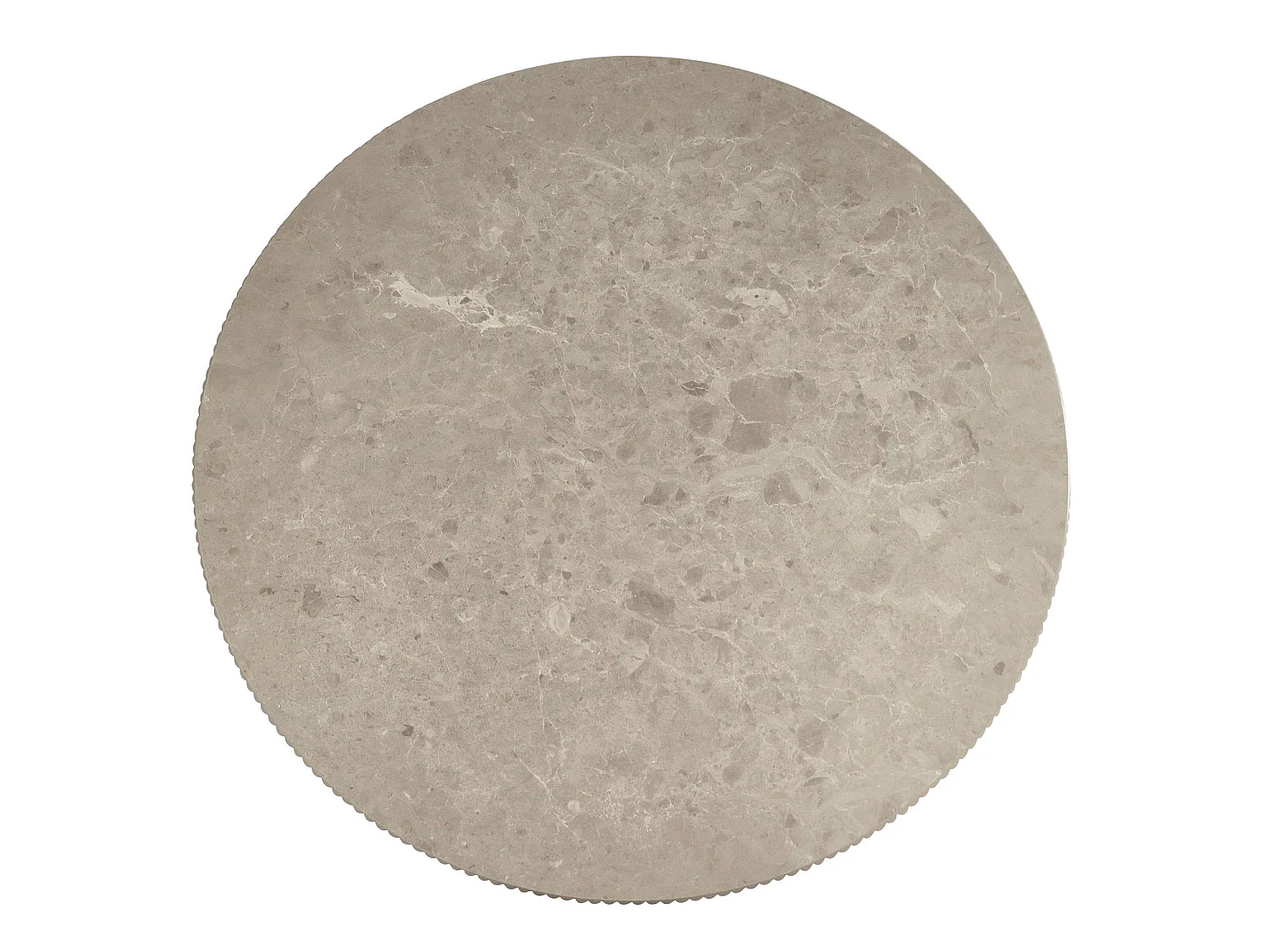 Table basse Milo - Ronde - MDF et marbre - Gris