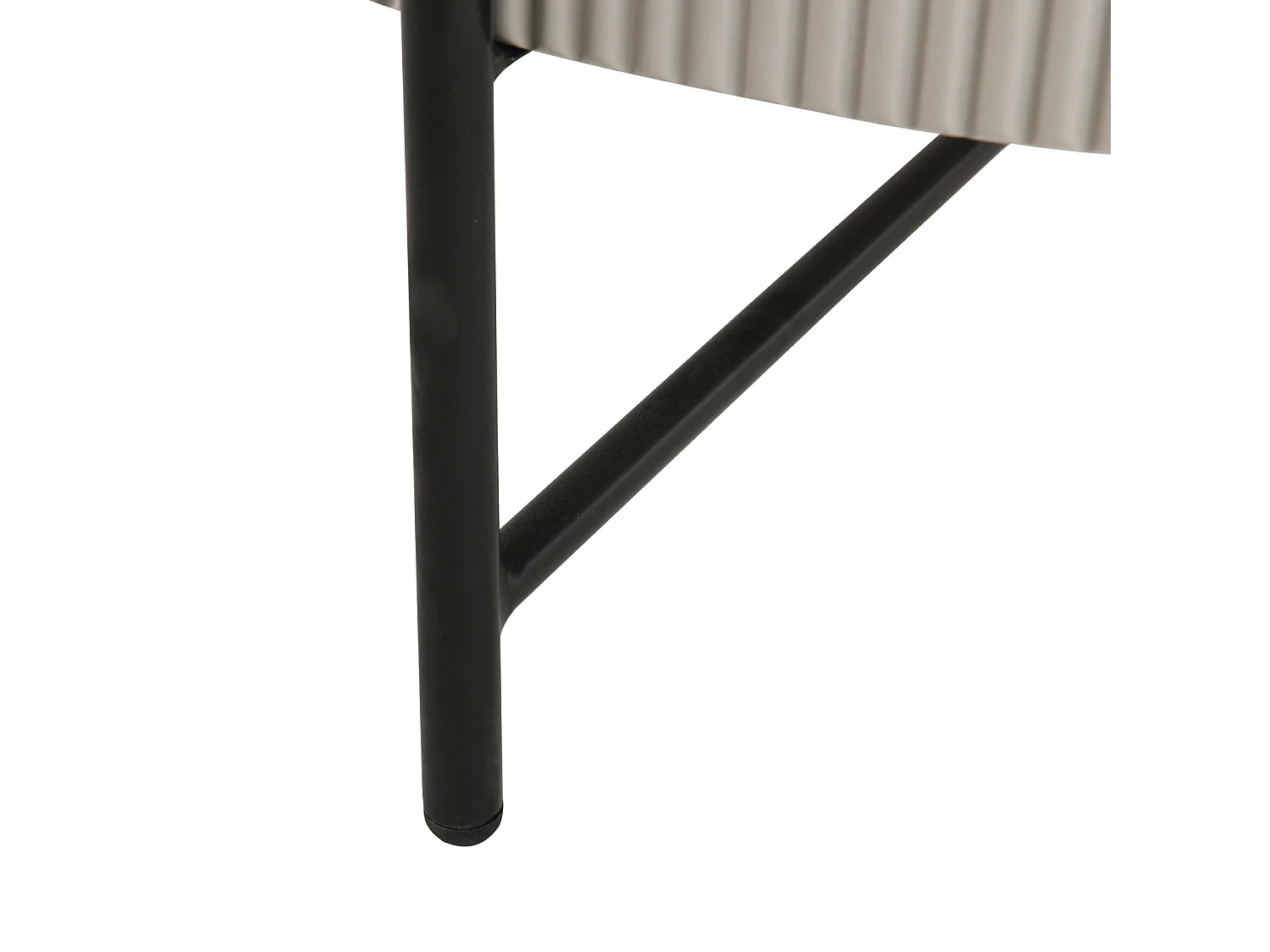 Table basse Milo - Ronde - MDF et marbre - Gris
