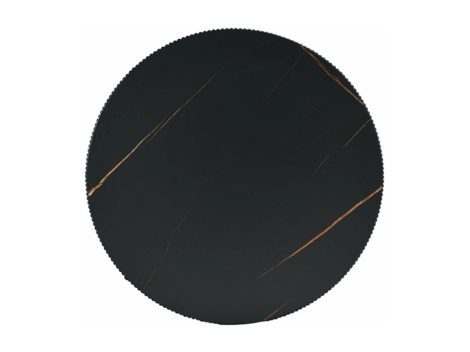 Tavolino rotondo Milo - MDF e marmo - Nero