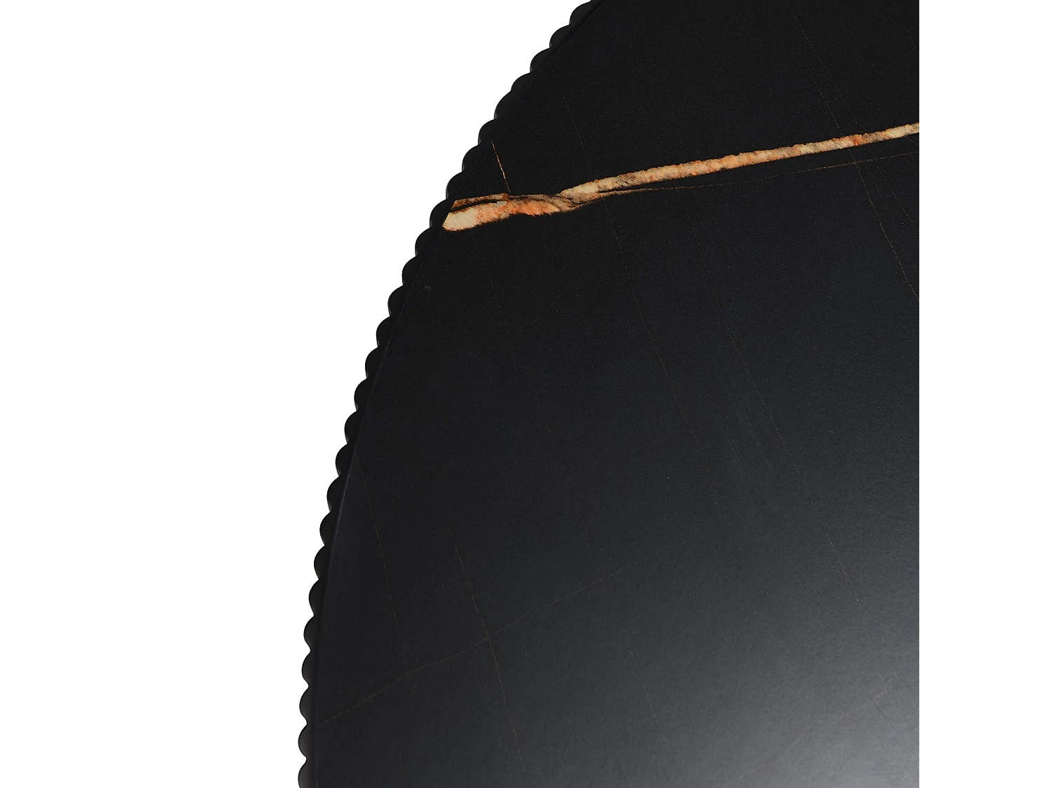 Tavolino rotondo Milo - MDF e marmo - Nero