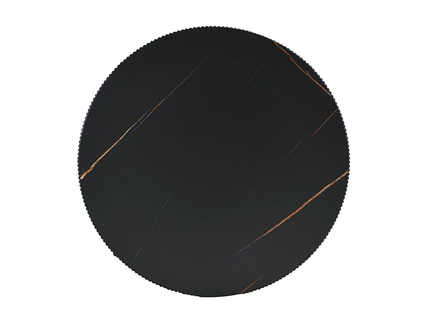 Ronde Salontafel Milo - MDF & marmer - Zwart