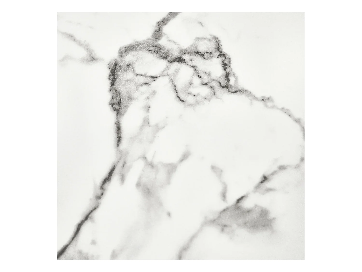 Runder Couchtisch Milo - MDF & Marmor - Weiß