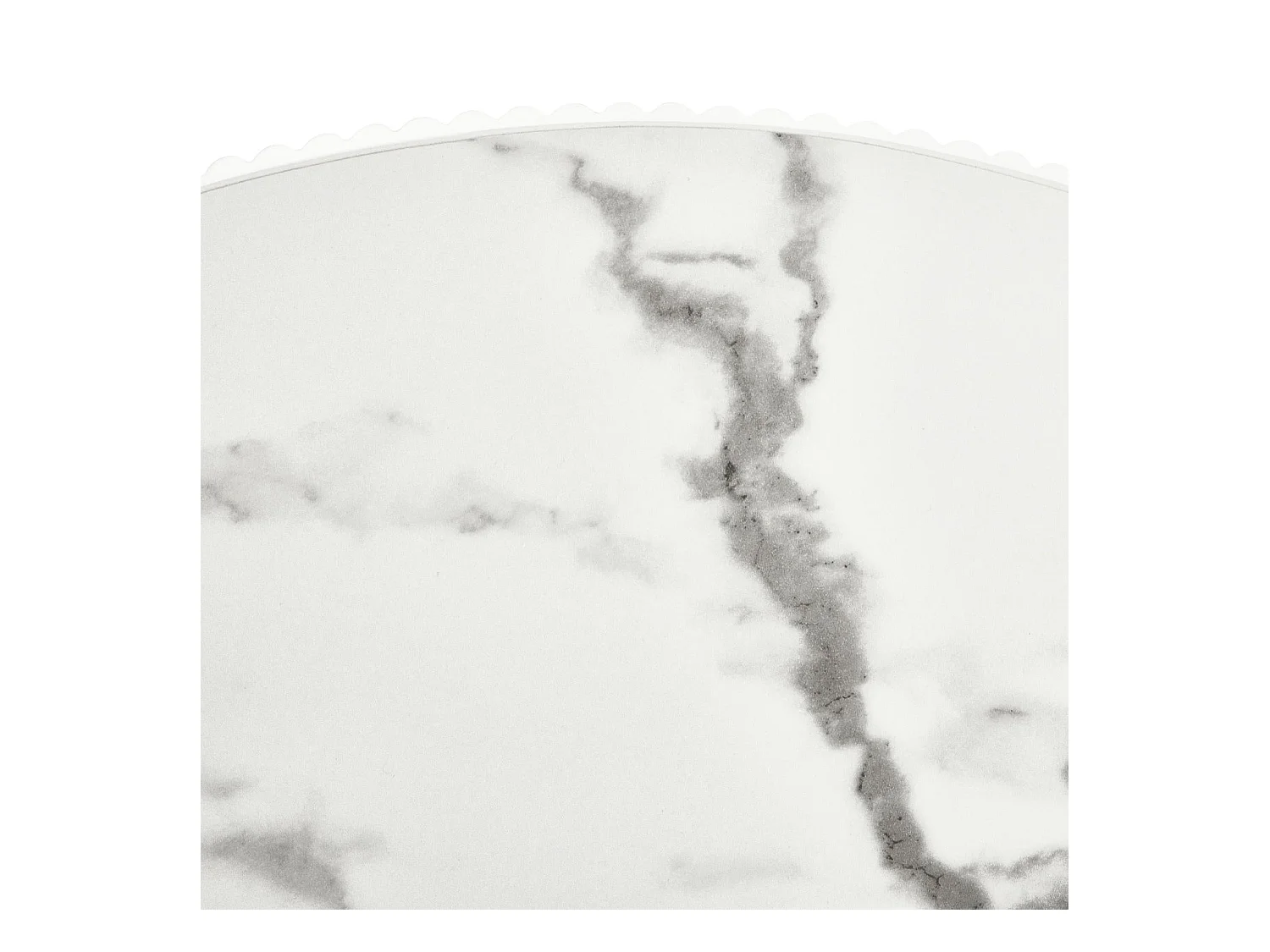 Runder Couchtisch Milo - MDF & Marmor - Weiß