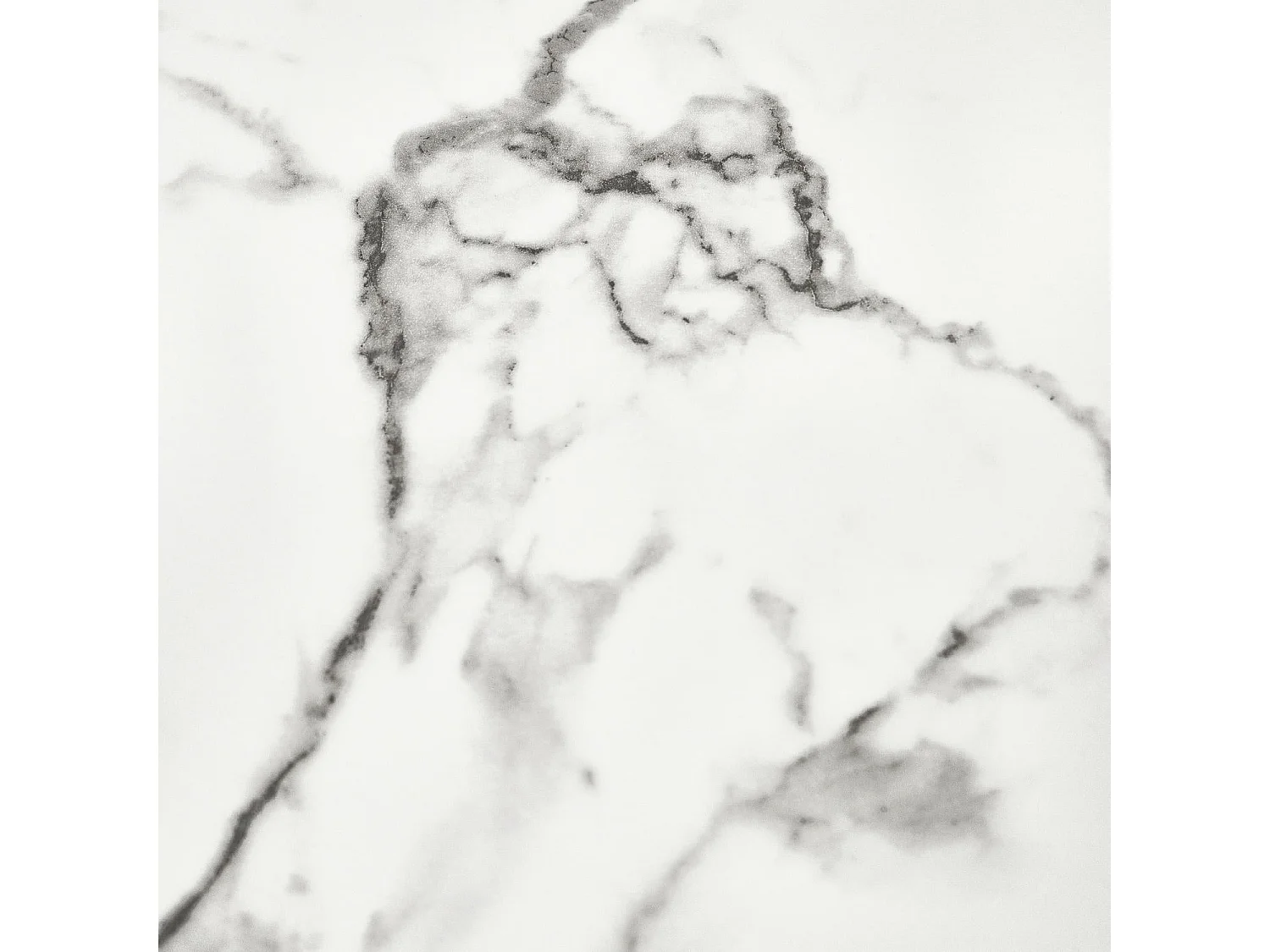 Table basse Milo - Ronde - MDF et marbre - Blanc