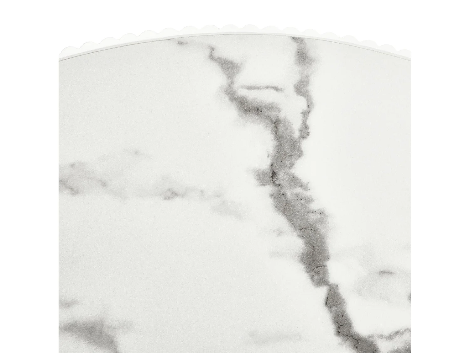 Table basse Milo - Ronde - MDF et marbre - Blanc