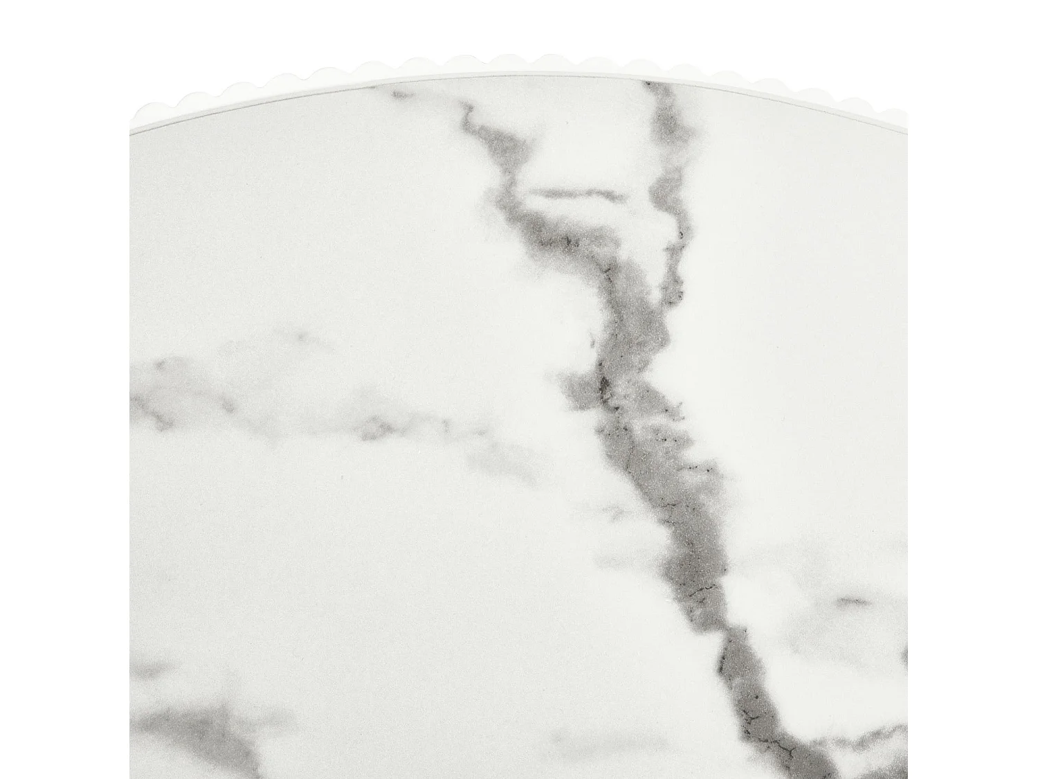 Table basse Milo - Ronde - MDF et marbre - Blanc