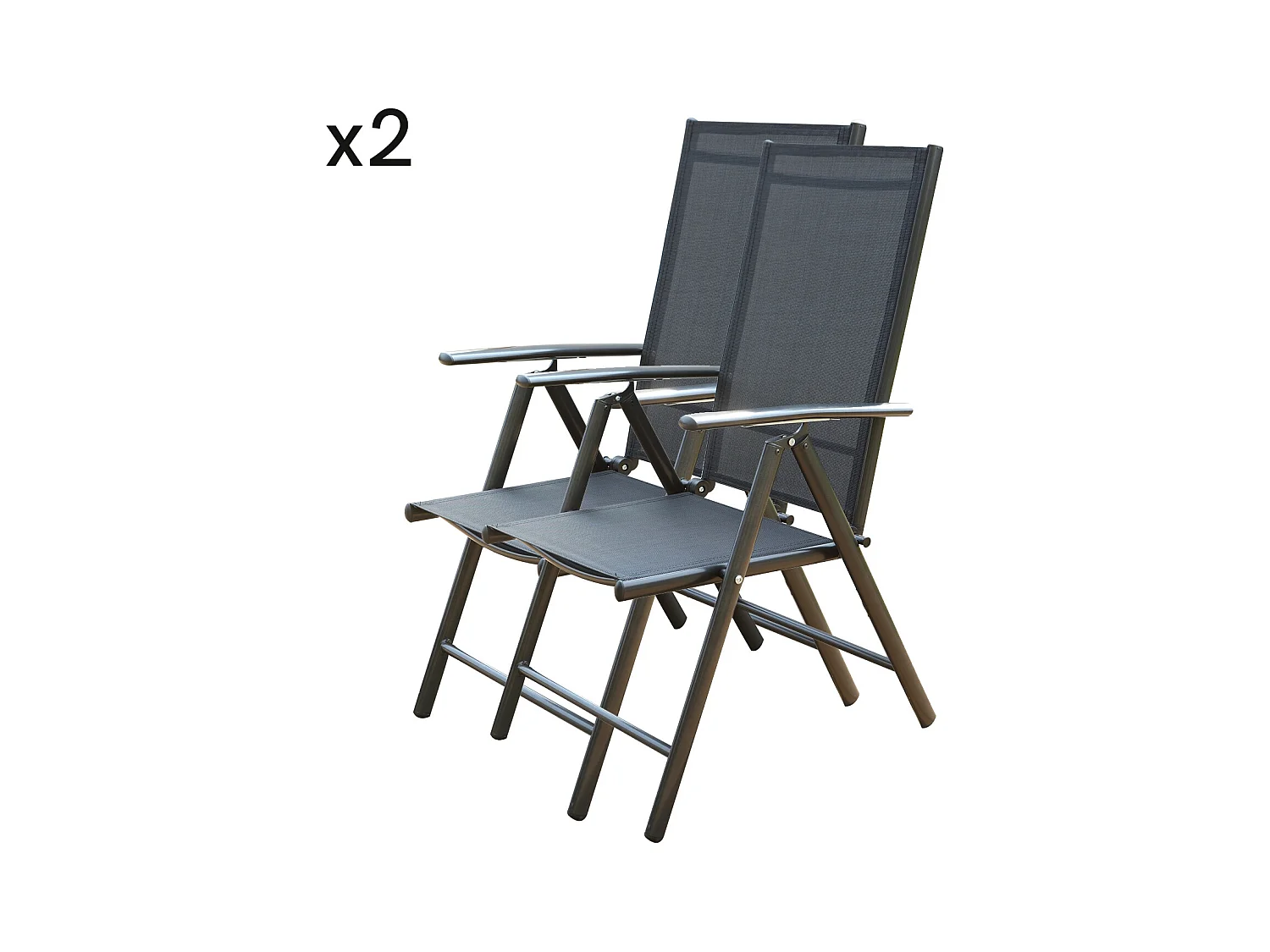 Lot de 2 fauteuils de jardin BRESCIA