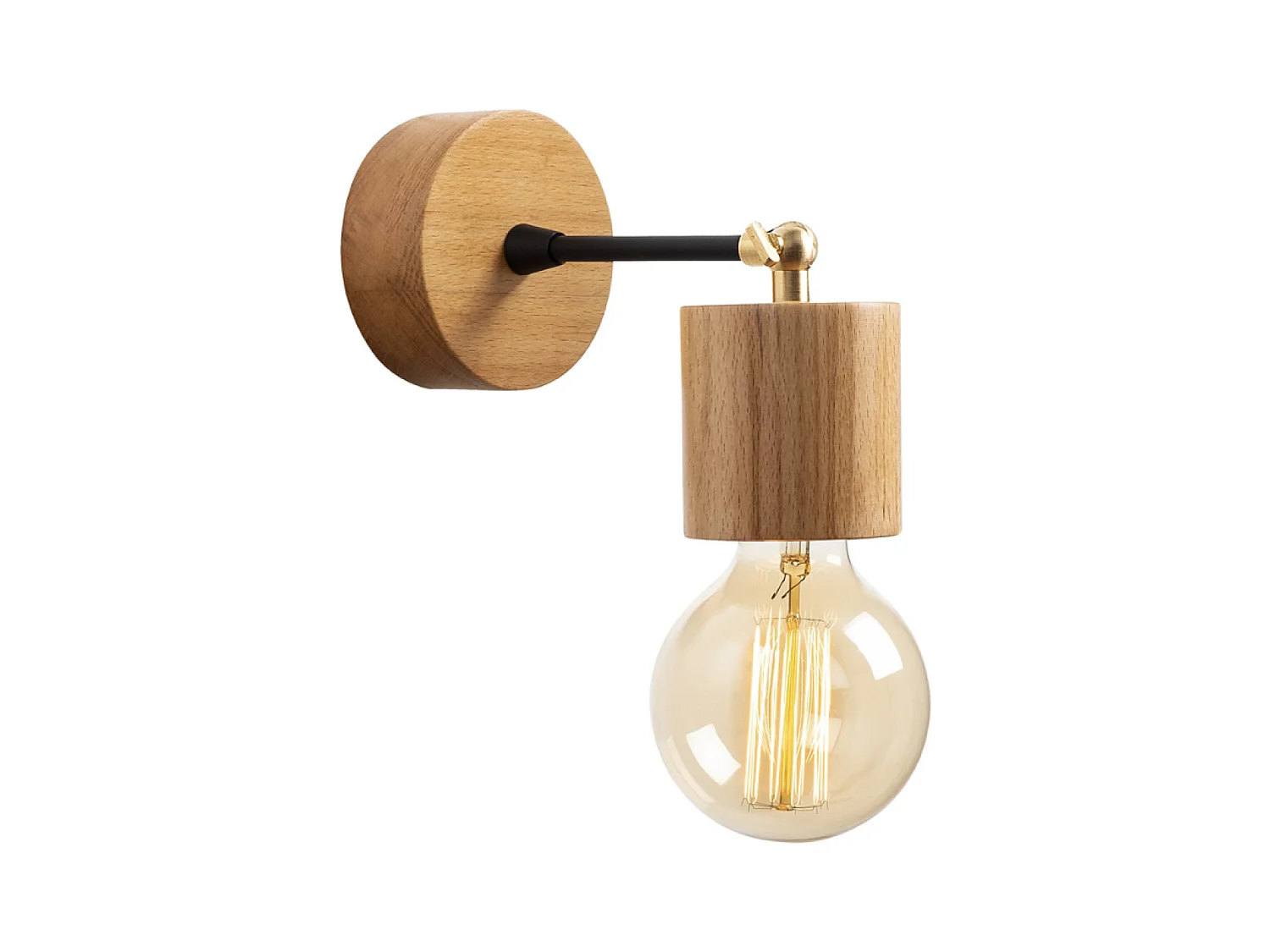 Design wandlamp van hout SONIA - Warm houteffect, zacht licht, ideaal voor woonkamer, slaapkamer of entree