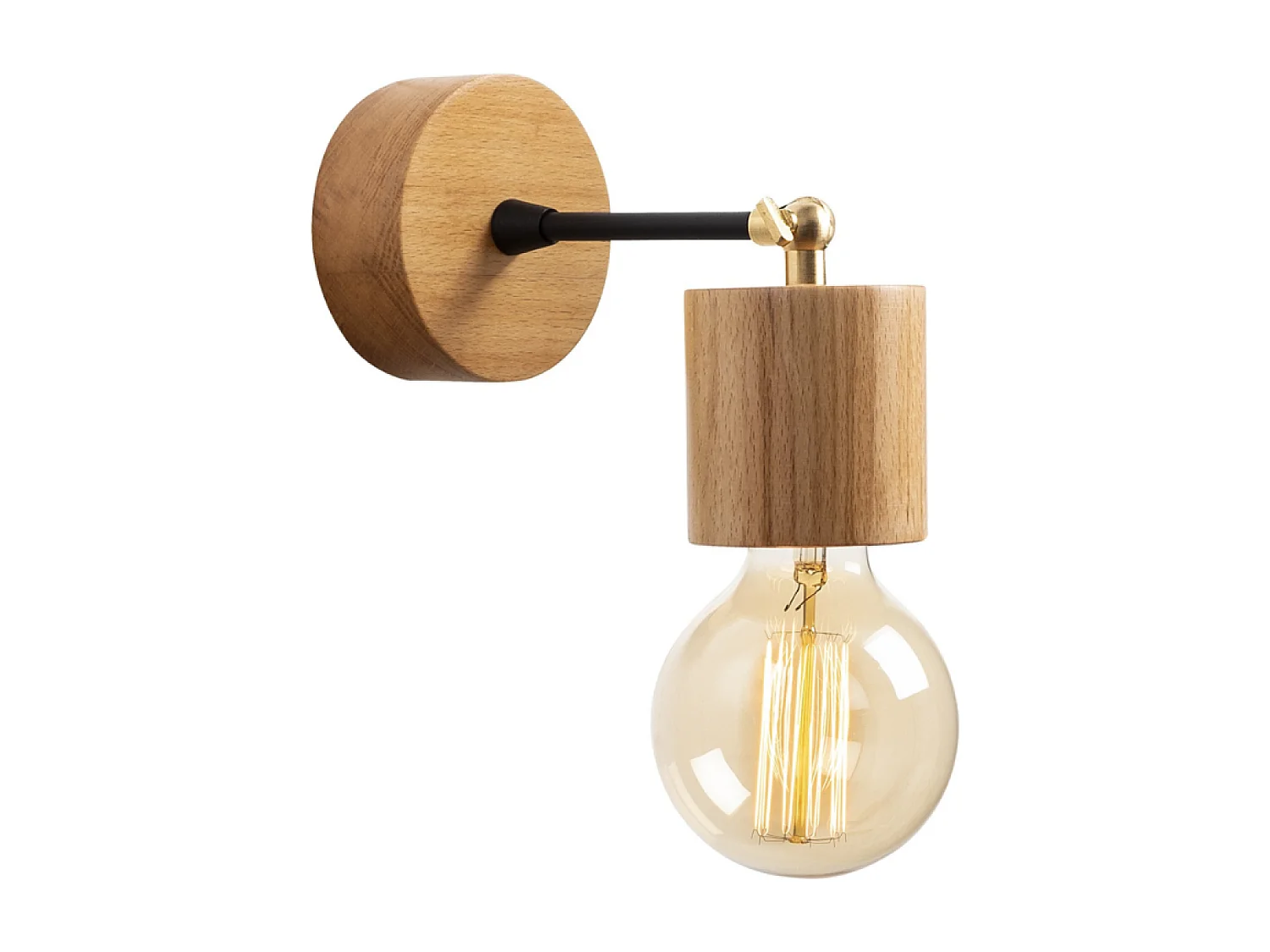 Design wandlamp van hout SONIA - Warm houteffect, zacht licht, ideaal voor woonkamer, slaapkamer of entree