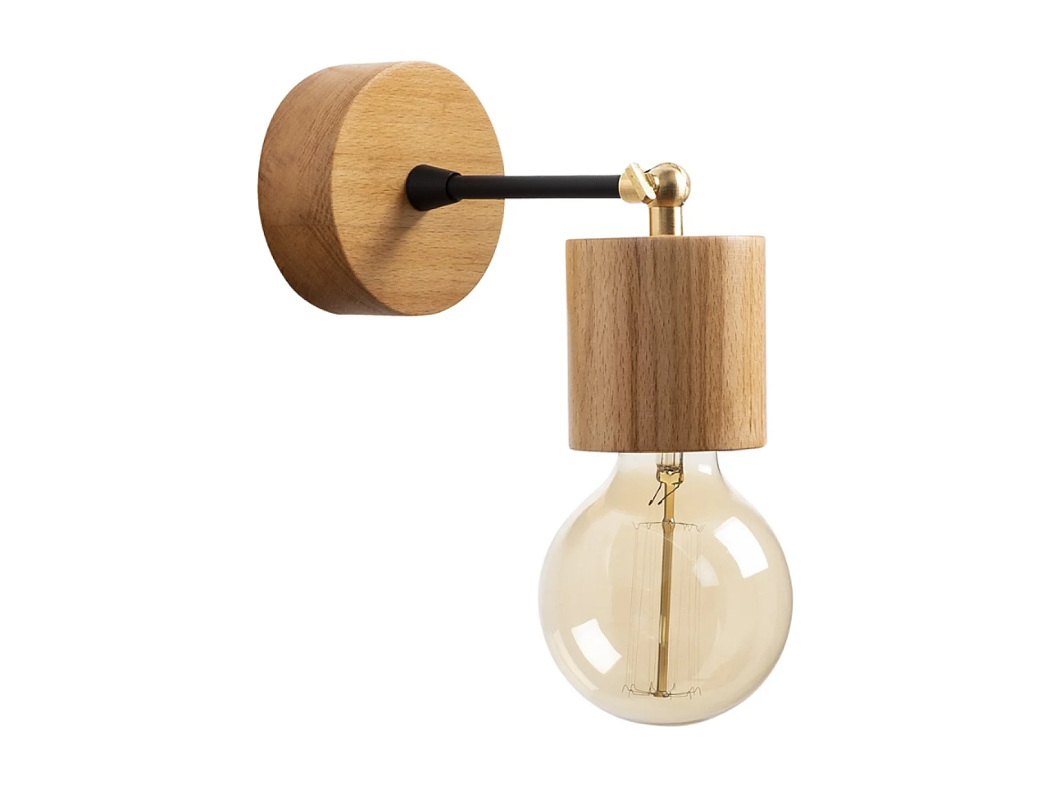 Design wandlamp van hout SONIA - Warm houteffect, zacht licht, ideaal voor woonkamer, slaapkamer of entree