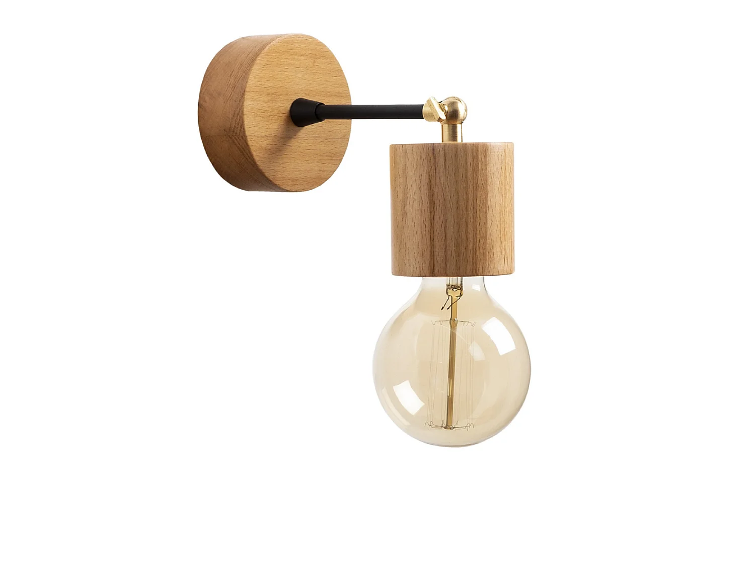 Design wandlamp van hout SONIA - Warm houteffect, zacht licht, ideaal voor woonkamer, slaapkamer of entree