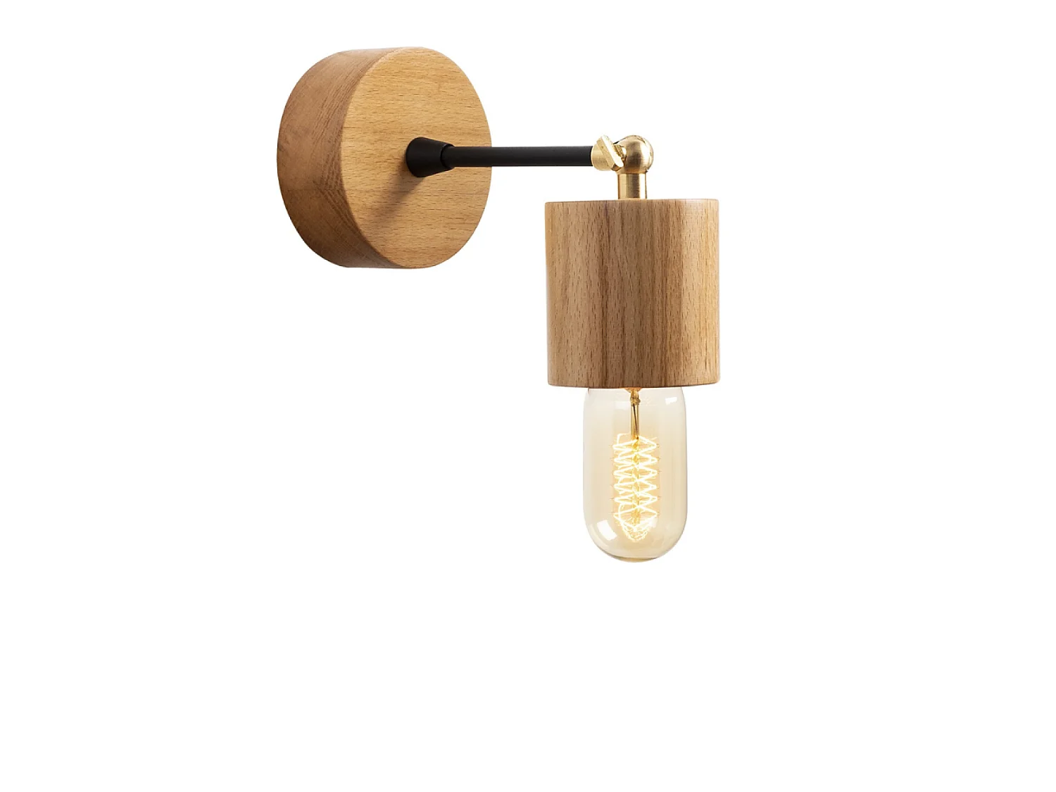 Design wandlamp van hout SONIA - Warm houteffect, zacht licht, ideaal voor woonkamer, slaapkamer of entree