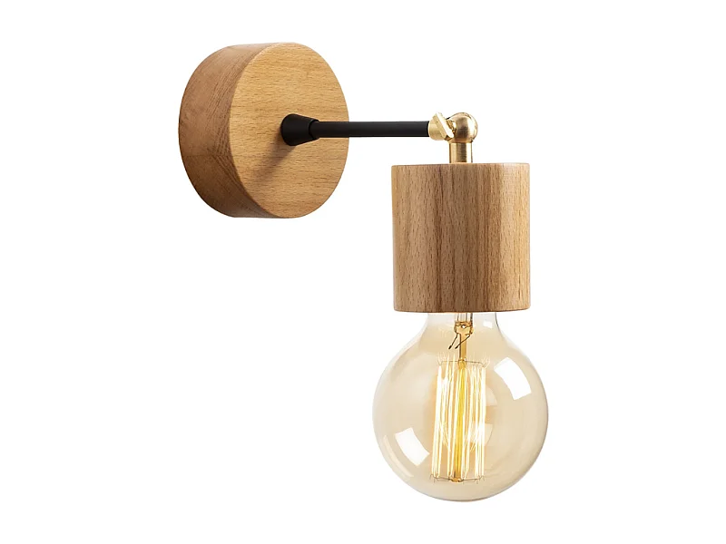 Lámpara de pared de diseño en madera SONIA - Efecto cálido de madera, luz suave, ideal para salón, dormitorio o entrada