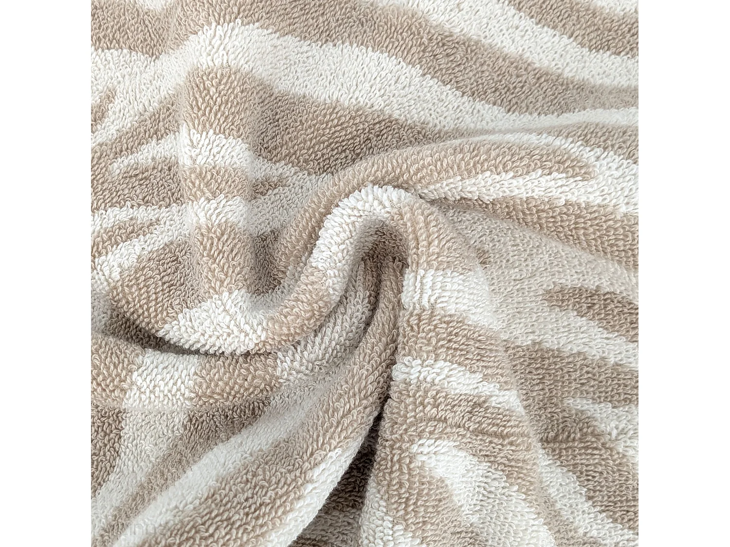 Drap de bain 100x150 cm ZEBRA SOFT pur coton motif zèbre beige