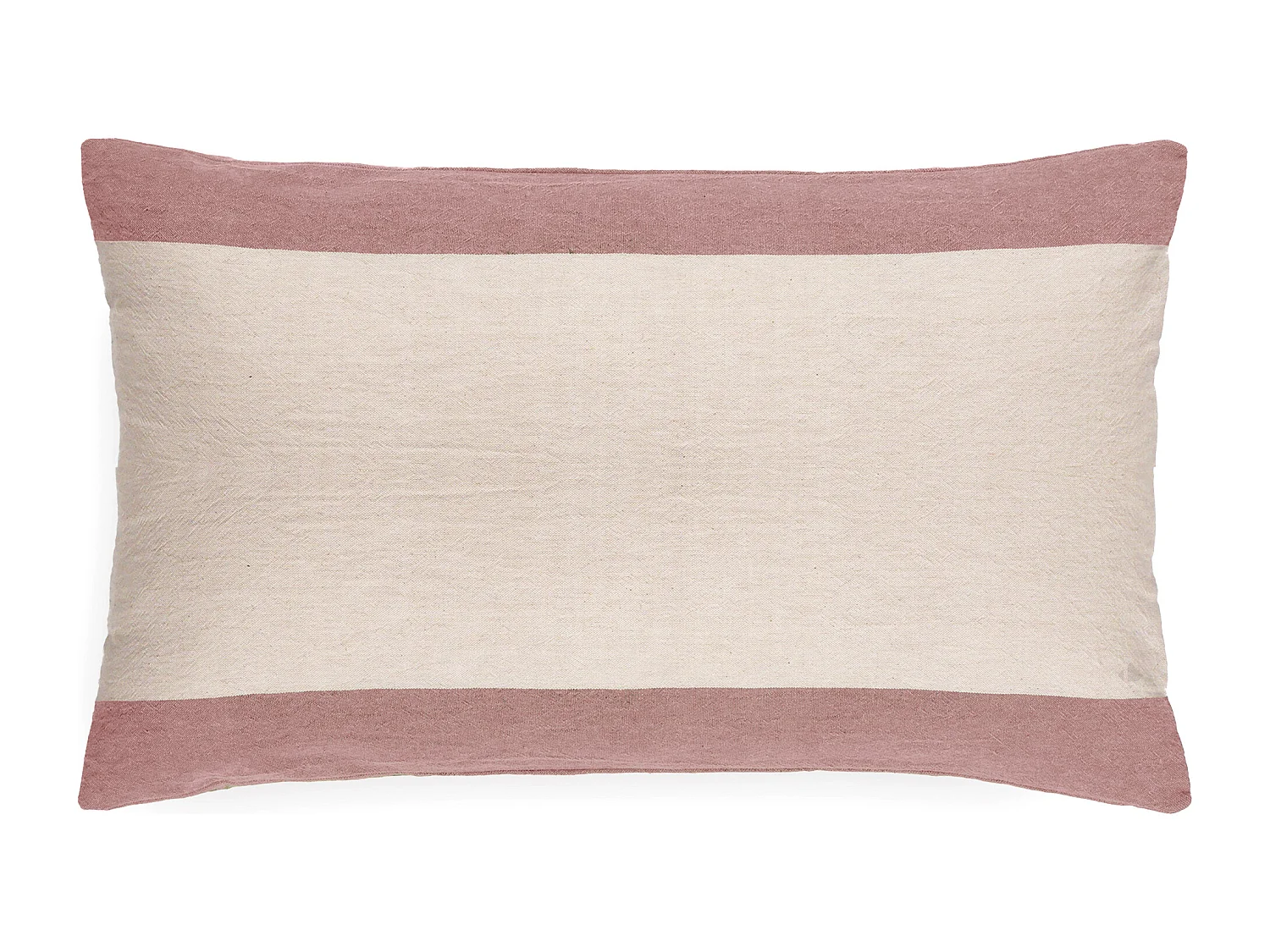 Housse de coussin en coton fil teint 40x60 cm cm JANIS rose