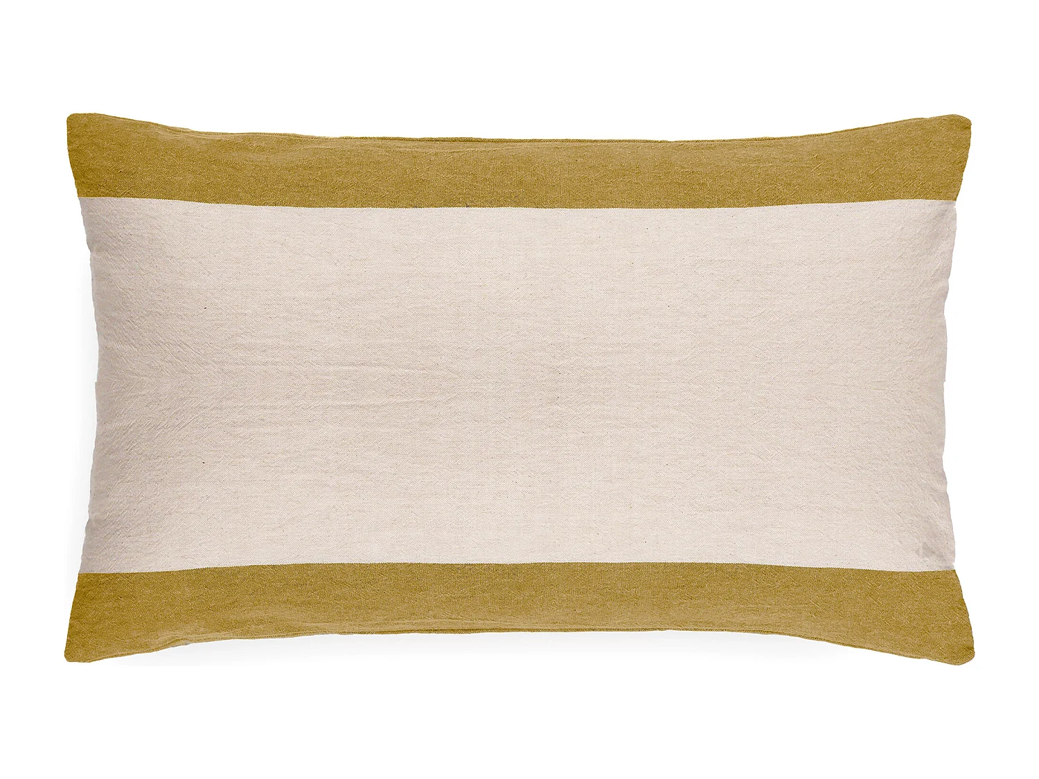 Housse de coussin en coton fil teint 40x60 cm cm JANIS jaune jasmin