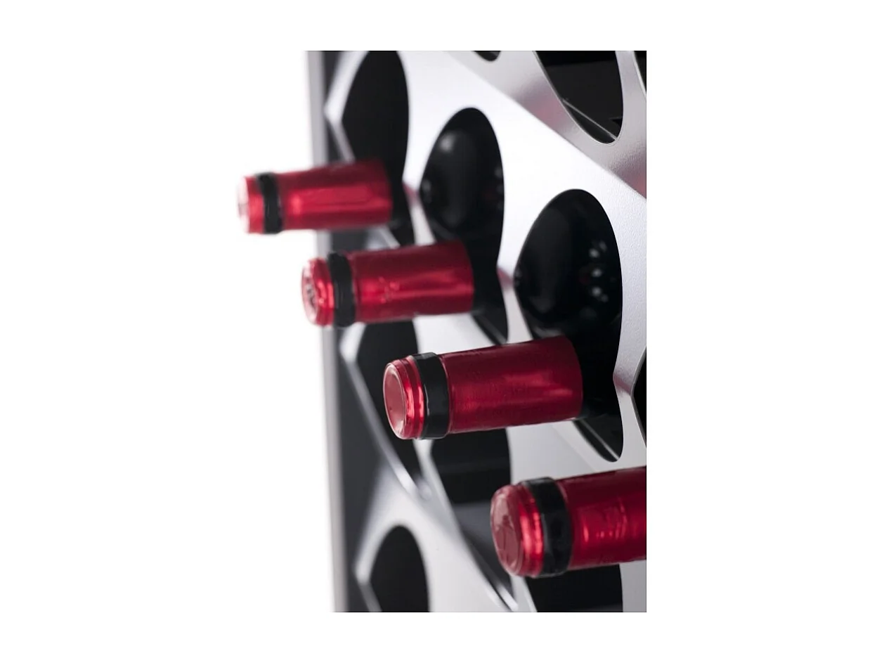 Carrello portabottiglie su ruote, 93*50*30 cm - Bianco, Acciaio inox, Ardesia, capacità 24 bottiglie, BACUS