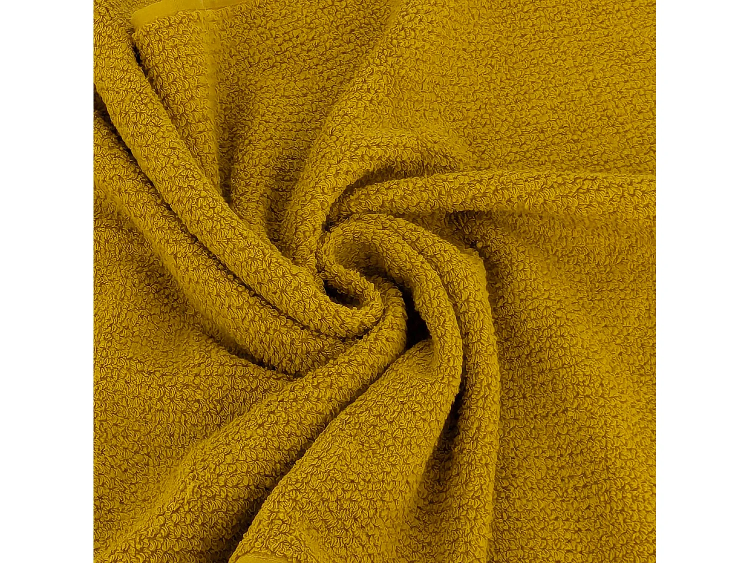 Drap de douche 70x140 cm pur coton INTENSE à bordures blanches jaune