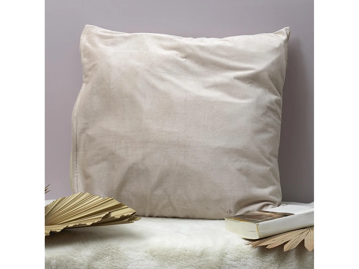 Taie d'oreiller microfibre réversible satin 60x60 cm HOSANA doré