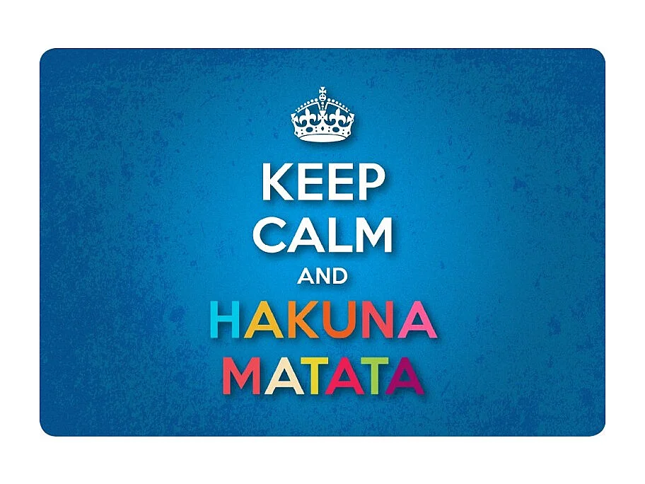 Carrito auxiliar plegable con ruedas - Estructura metálica blanca, 2 estantes laminados Decorado Keep Calm – 72*66*43 cm - BAUHAUS