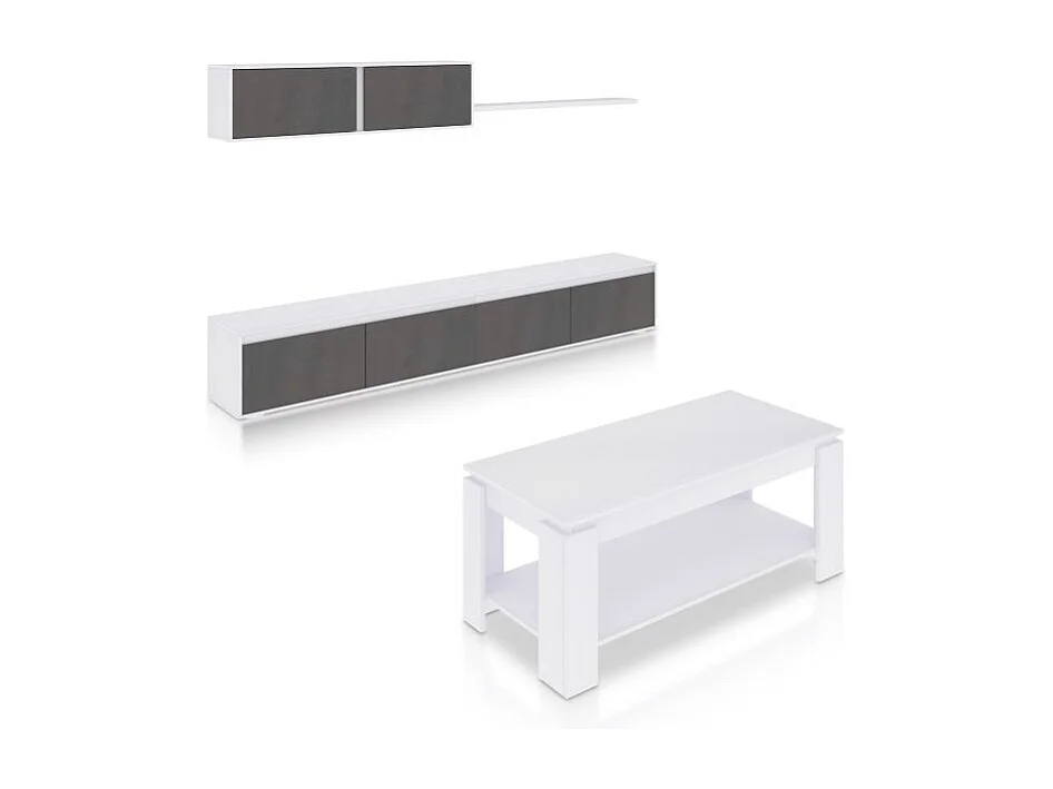 Pack salón con mesa de centro Arlet Plus Blanco Artik (Blanco Mate) - Óxido