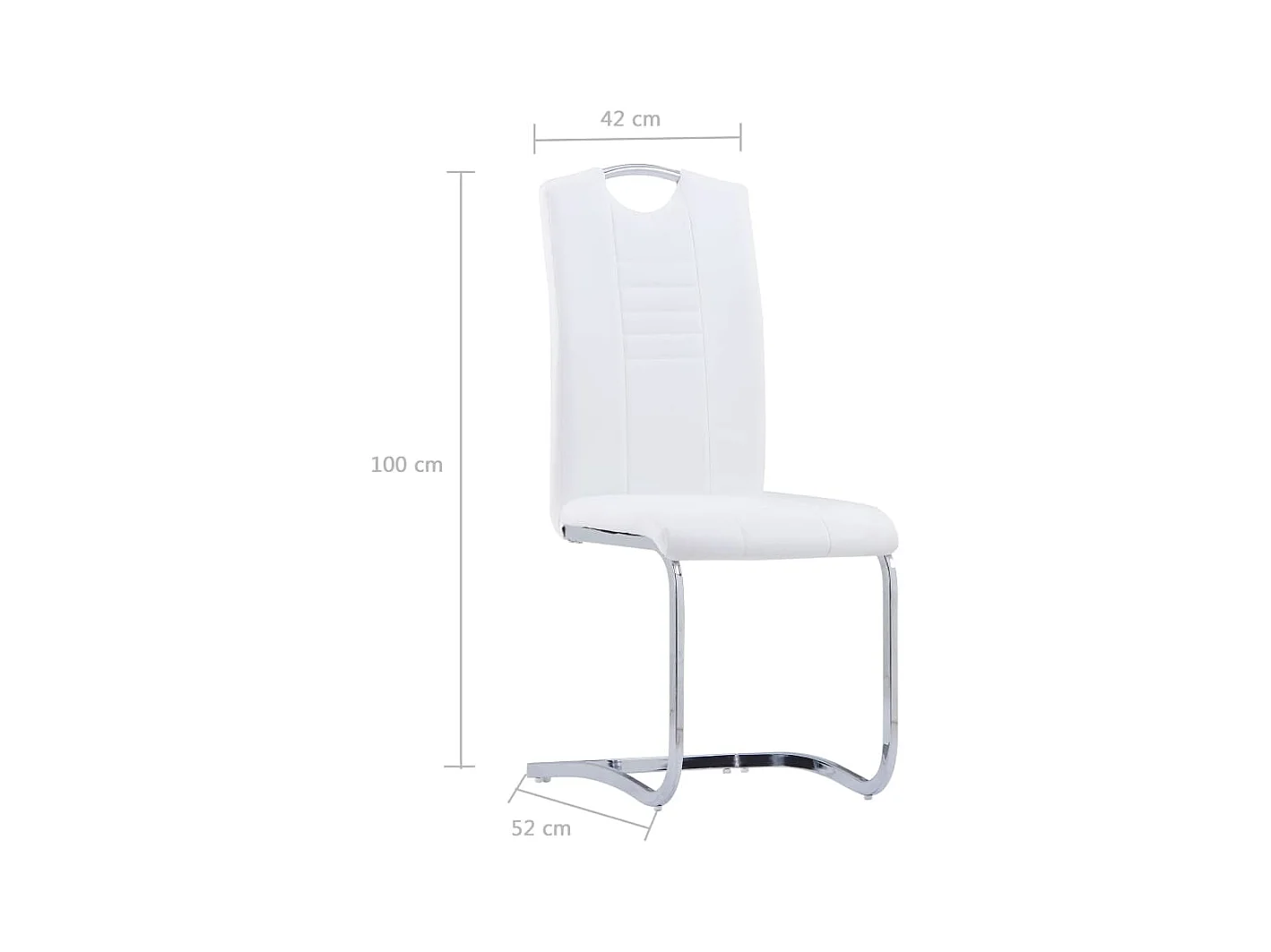 Eetkamerstoelen 6 st kunstleer wit