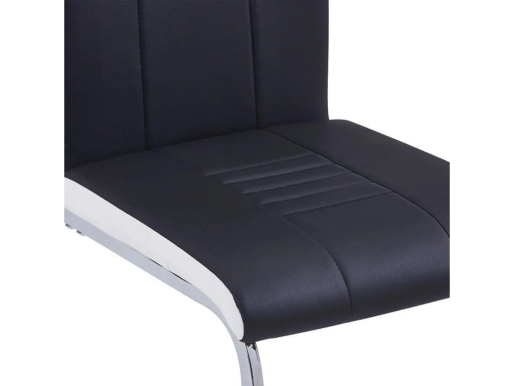 Eetkamerstoelen 4 st kunstleer zwart