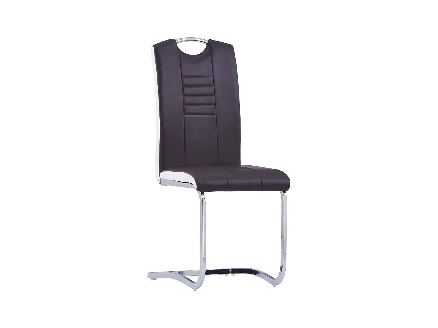 Eetkamerstoelen 4 st kunstleer bruin