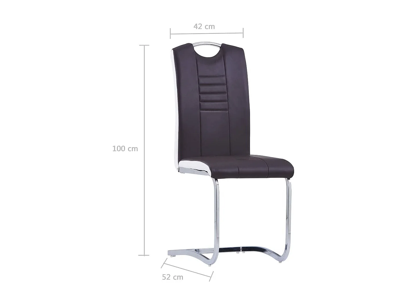 Eetkamerstoelen 4 st kunstleer bruin