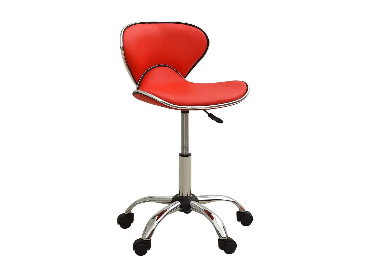 Sedia da Ufficio Rossa in Similpelle