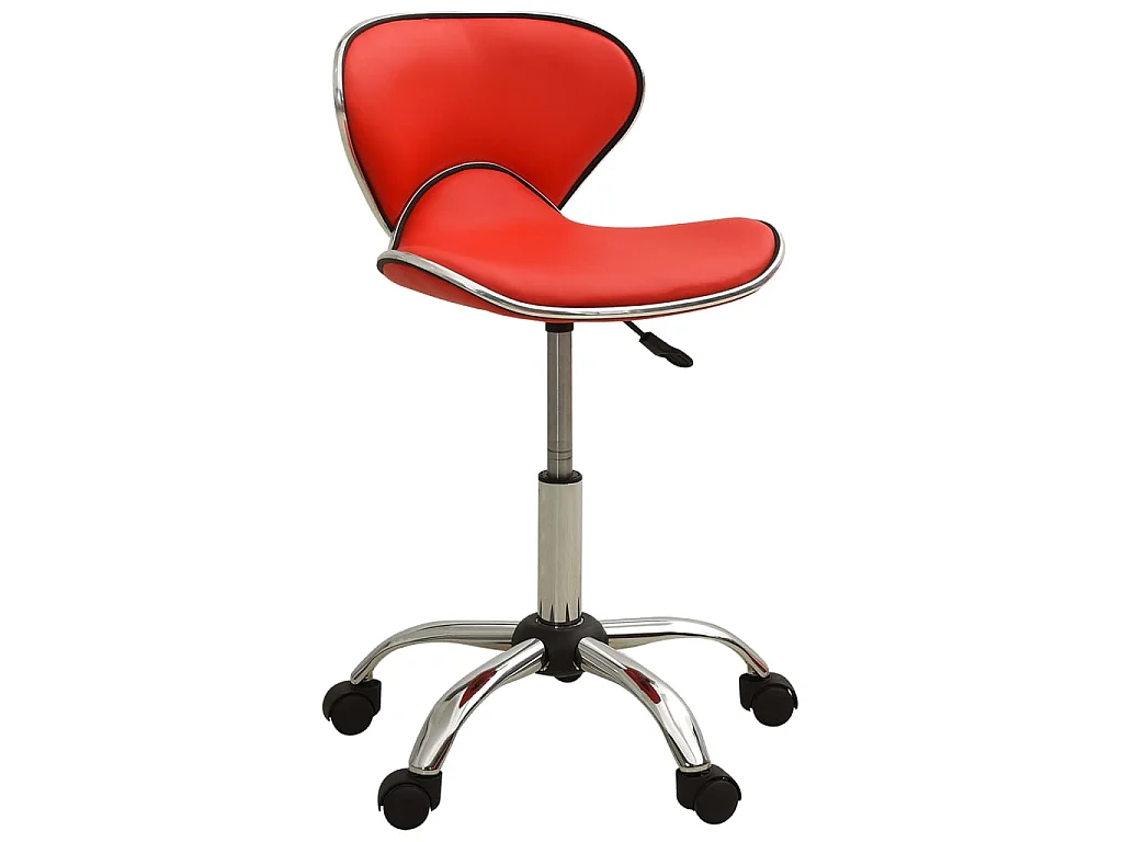 Kantoorstoel kunstleer rood