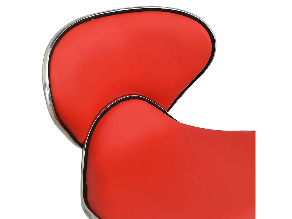 Cadeira de escritório couro artificial vermelho