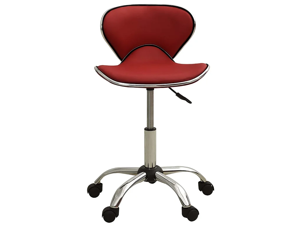 Chaise de bureau Rouge bordeaux Similicuir