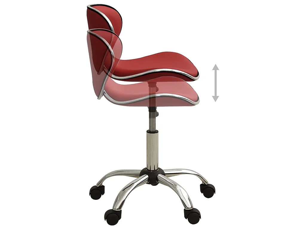 Chaise de bureau Rouge bordeaux Similicuir