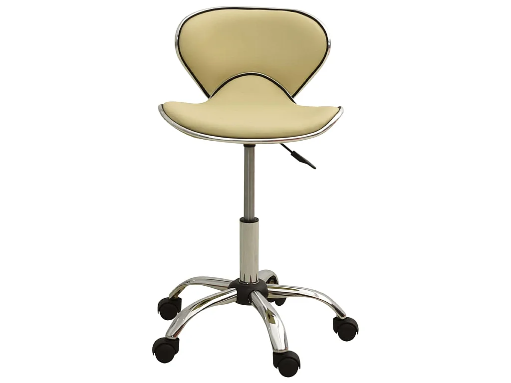 Chaise de bureau Crème Similicuir