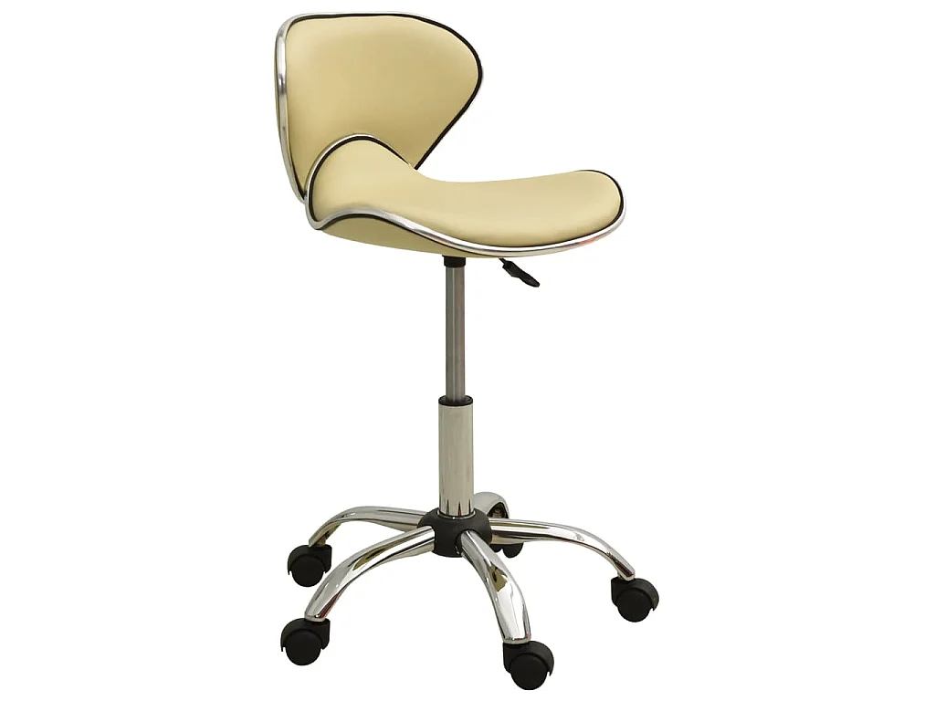 Chaise de bureau Crème Similicuir