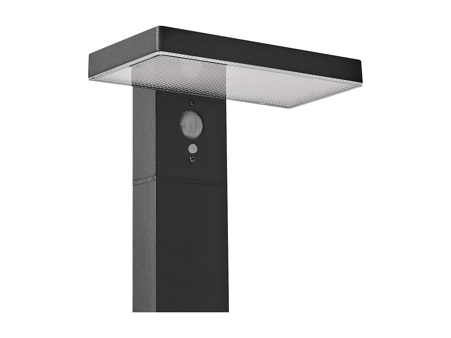 Solar LED Pollerleuchte POPLAR mit Bewegungsmelder Schwarz