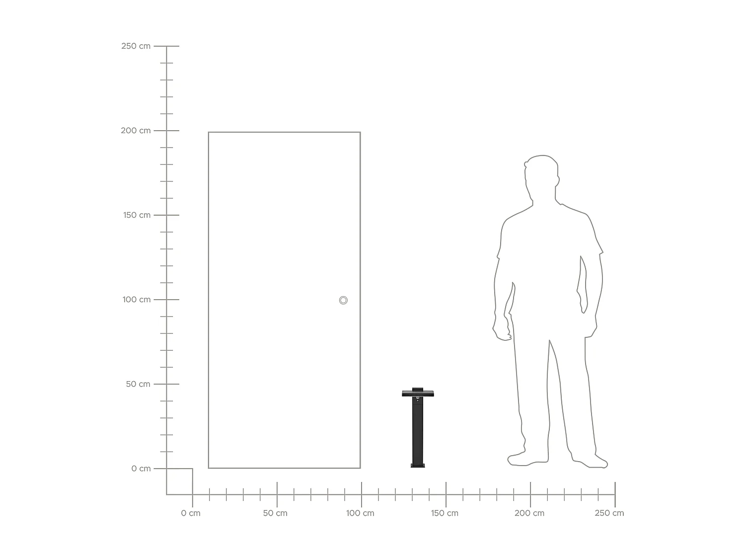 Solar LED Pollerleuchte POPLAR mit Bewegungsmelder Schwarz
