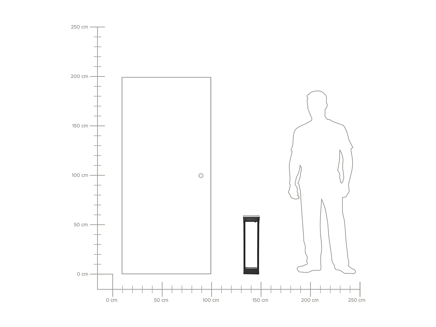 Borne solaire extérieure LED MALDEN Avec détecteur de mouvement Noir