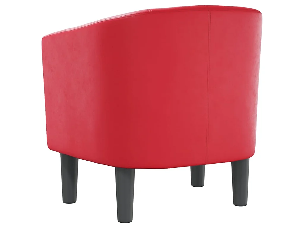 Fauteuil rouge similicuir