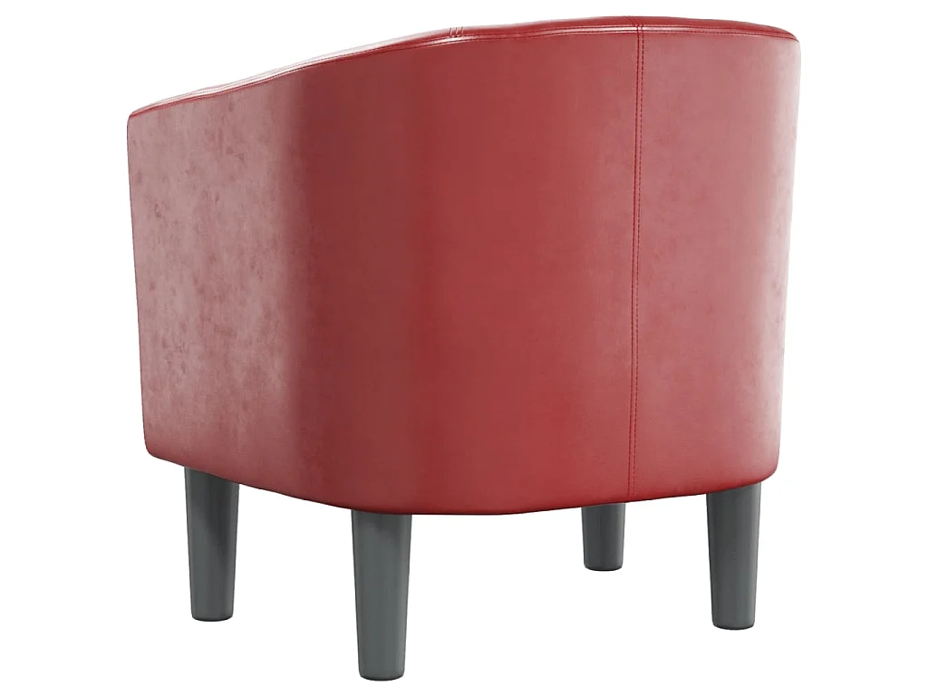 Fauteuil rouge bordeaux similicuir