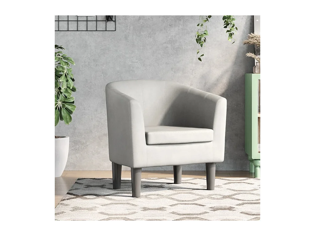 Fauteuil blanc similicuir