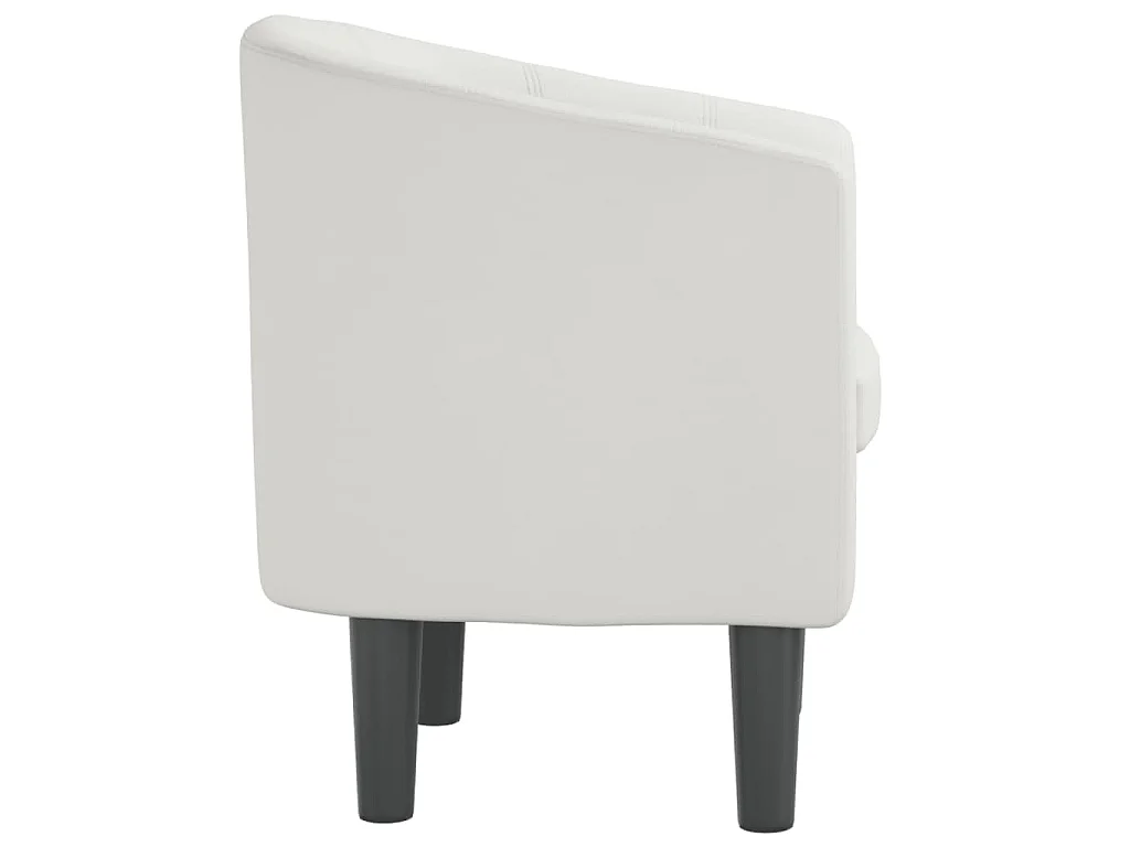 Fauteuil blanc similicuir