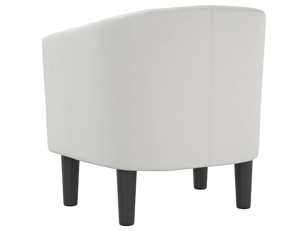 Fauteuil blanc similicuir
