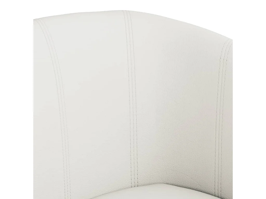Fauteuil blanc similicuir