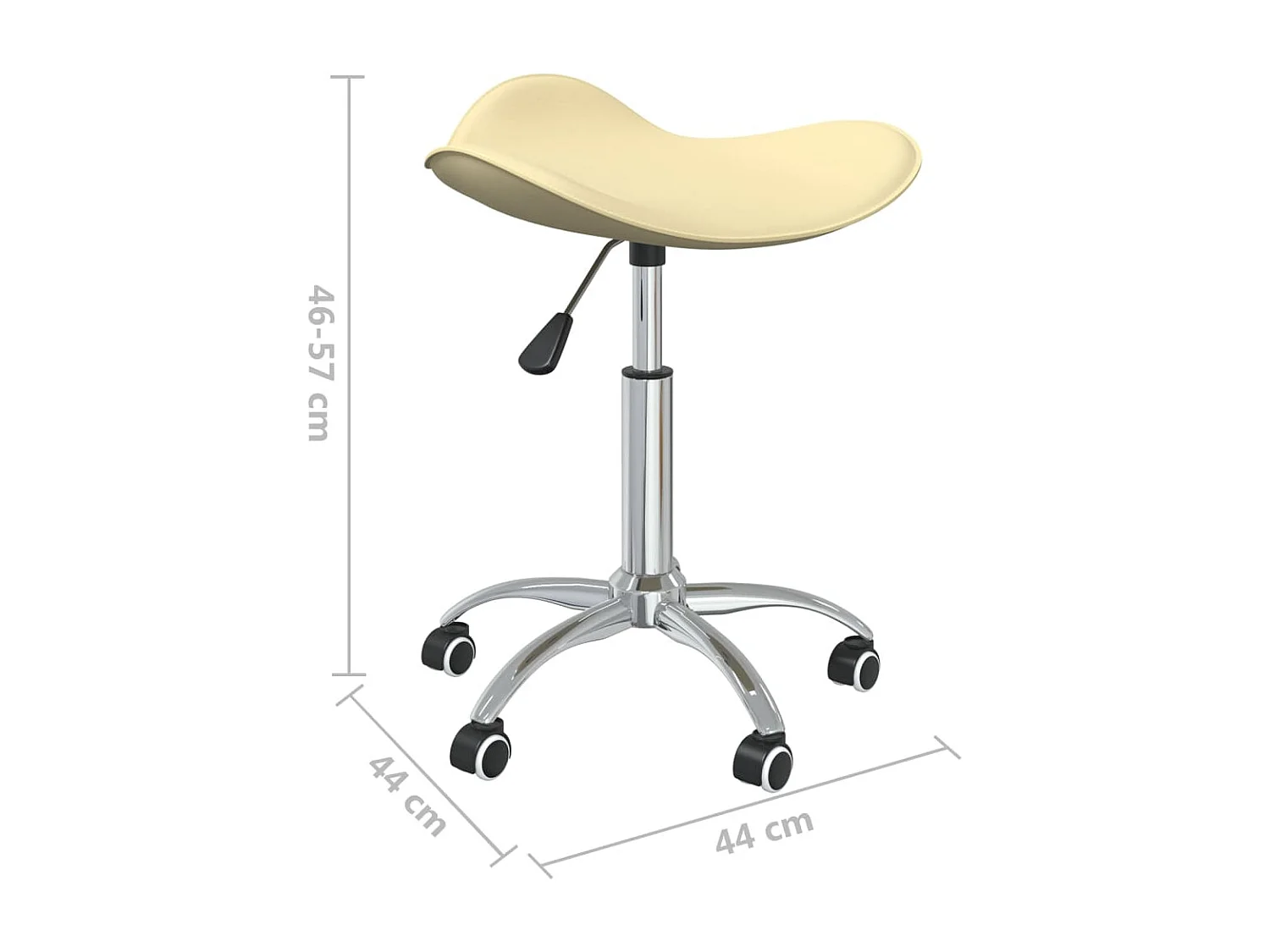 Silla de oficina de cuero sintético color crema