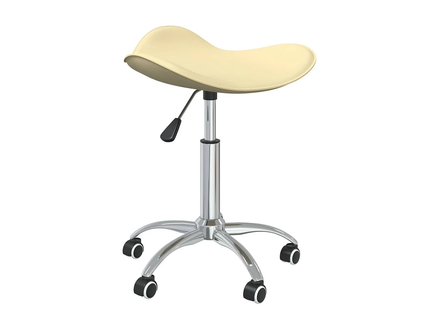Chaise de bureau Crème Similicuir