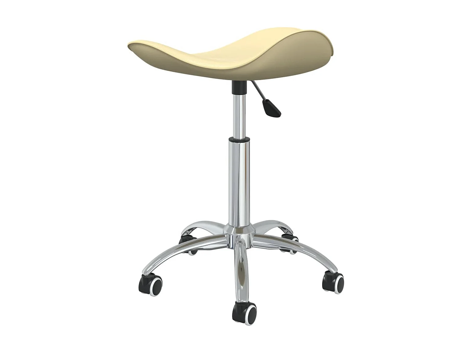 Chaise de bureau Crème Similicuir
