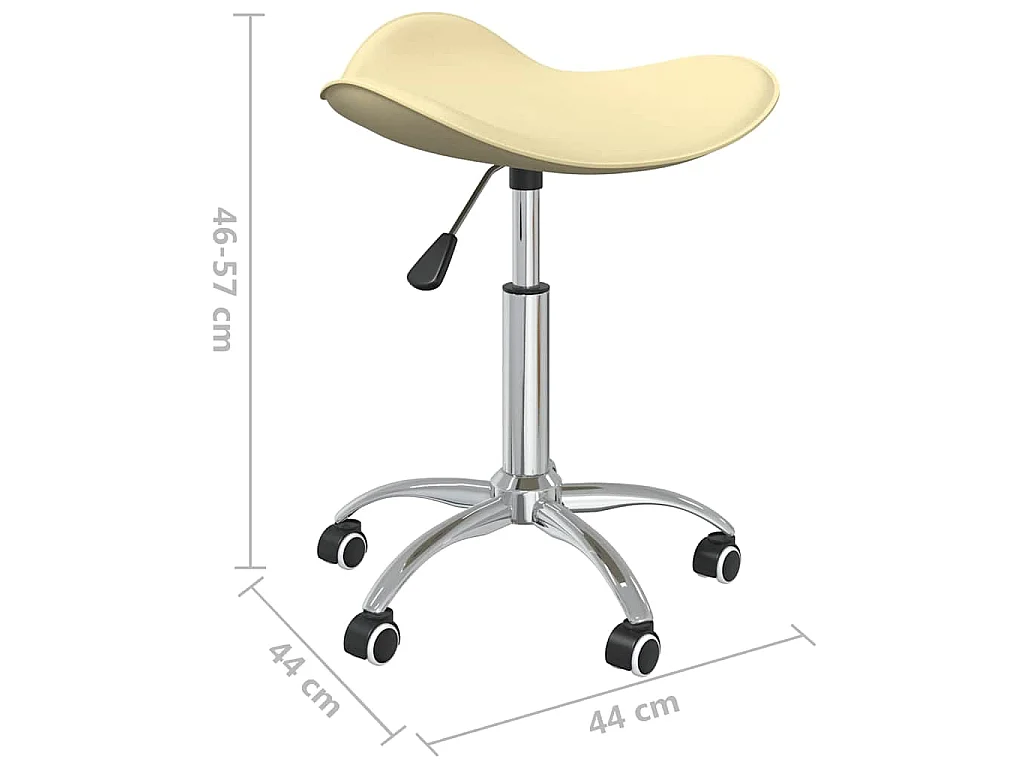 Chaise de bureau Crème Similicuir