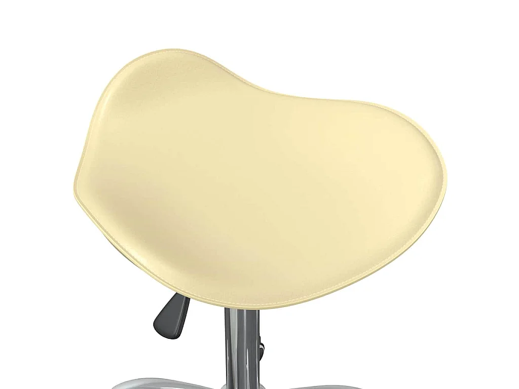 Chaise de bureau Crème Similicuir